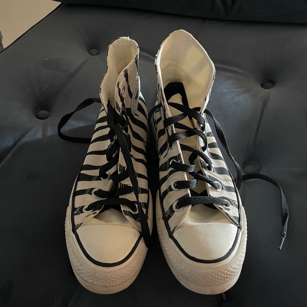 Converse all star platforms custom hi tops.